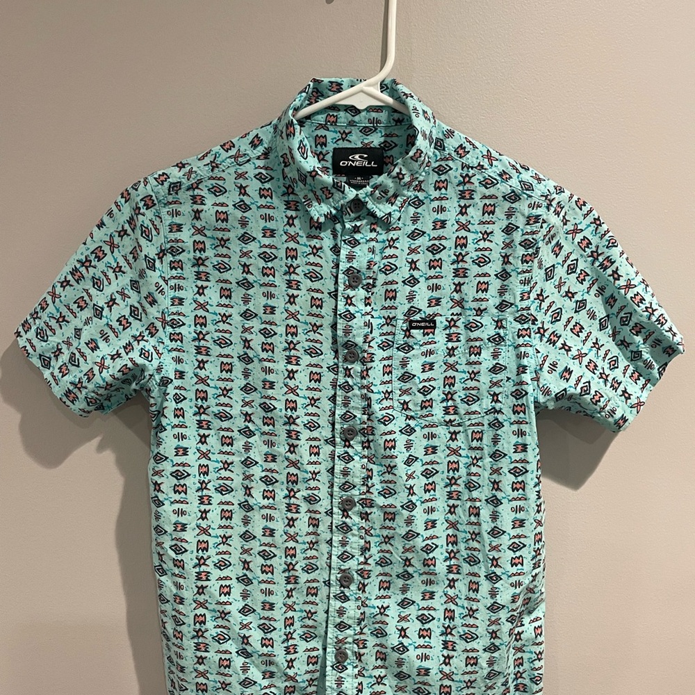 Youth O'Neill Surf/Beach Patterned Button-Up Shirt
